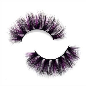 Purple mink eyelashes
